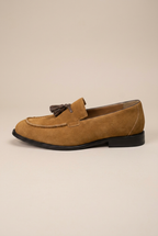 Repère | Men's Suede Tassel Loafers Slip-On Round Toe Business Shoes
