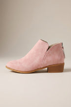 Reine | Women's Block Heel Ankle Boots Pointed-Toe V-Cut Chunky Heel Boots