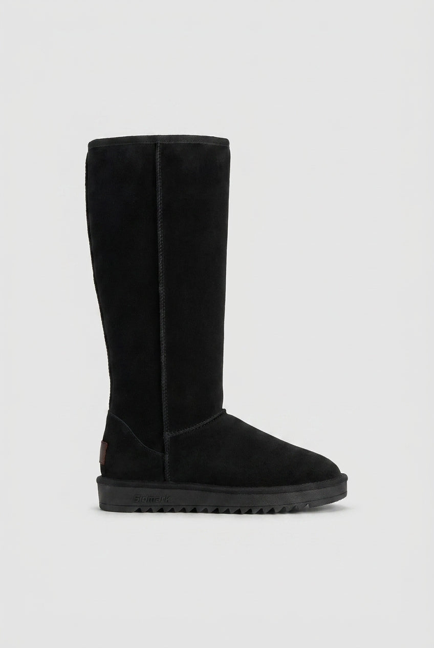 Constance | Women's Flat Knee High Boots Round-Toe Side-Zip Winter Boots