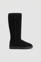 Constance | Women's Flat Knee High Boots Round-Toe Side-Zip Winter Boots