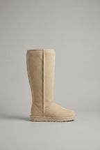 Constance | Women's Flat Knee High Boots Round-Toe Side-Zip Winter Boots