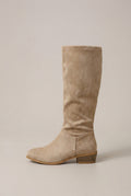 Ondine | Women's Suede Knee High Boots Pointed-Toe Chunky Heel Tall Boots