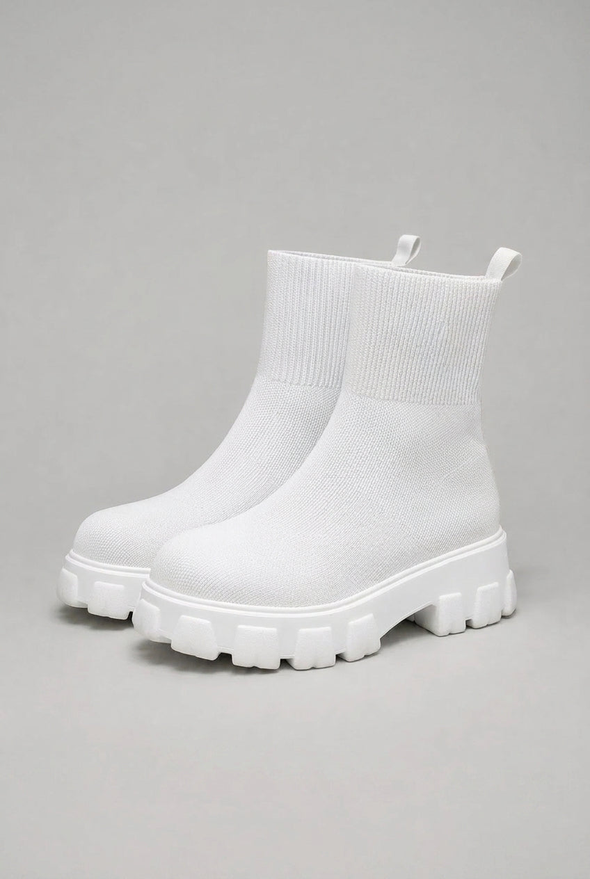 Séraphine | Women's Pull-On Ankle Boots Round-Toe Mid-Heel Stitched Everyday Boots