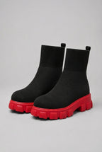 Séraphine | Women's Pull-On Ankle Boots Round-Toe Mid-Heel Stitched Everyday Boots