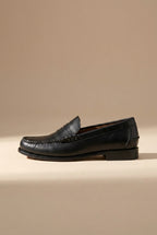Séraphine | Women's Leather-Look Slip-On Loafers Round-Toe Chunky Platform Everyday Flats