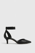 Ondine | Women's Pointed-Toe Slingback Kitten Heels Adjustable Ankle Strap Court Shoes