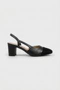 Ondine | Women's Block Heel Slingback Pumps Square-Toe Mid-Heel Work Shoes