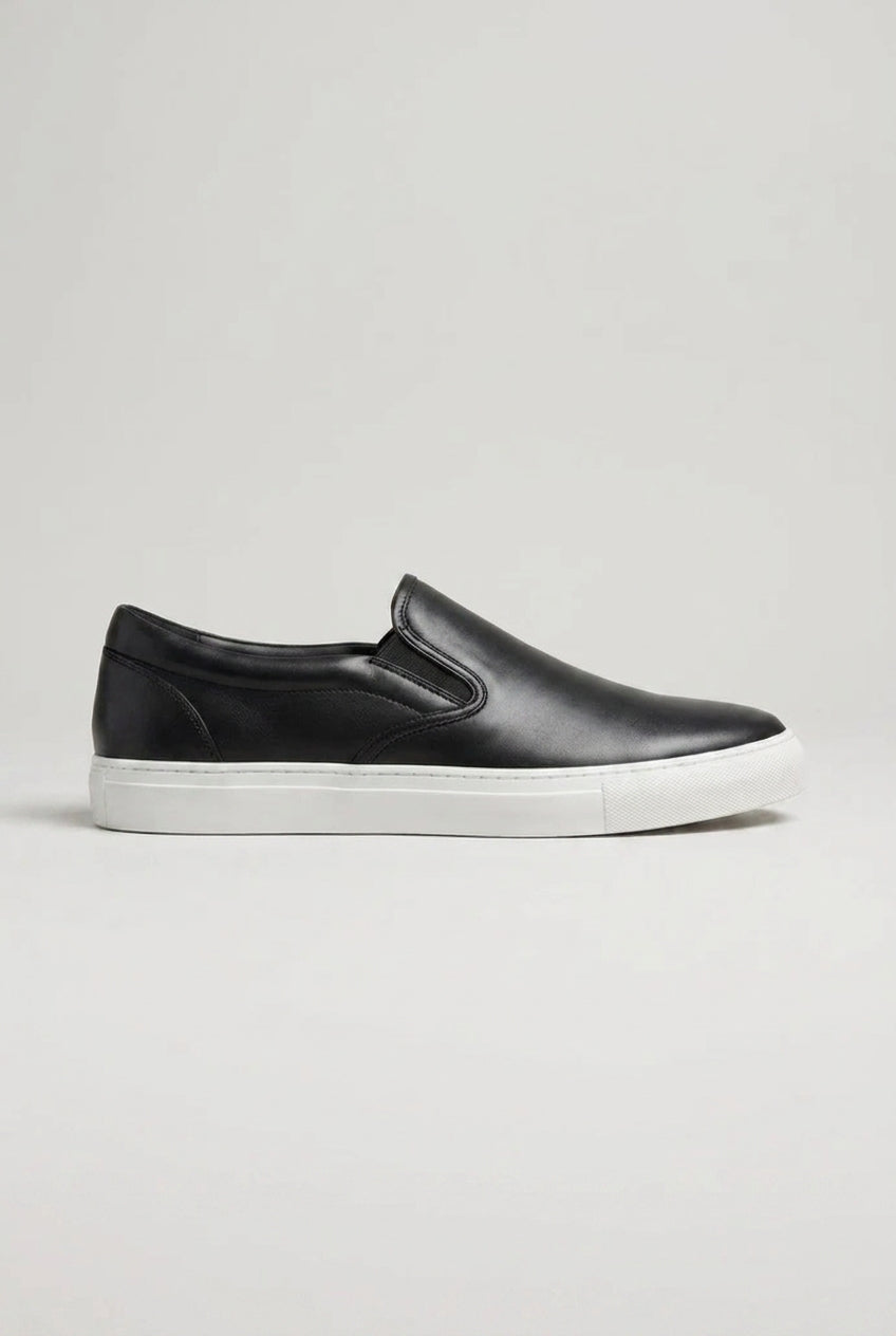 Repère | Men's Canvas Slip-On Sneakers Low-Top Elastic Gore Rubber-Sole Everyday Casual Shoes