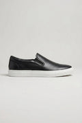 Repère | Men's Canvas Slip-On Sneakers Low-Top Elastic Gore Rubber-Sole Everyday Casual Shoes