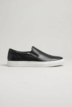 Repère | Men's Canvas Slip-On Sneakers Low-Top Elastic Gore Rubber-Sole Everyday Casual Shoes
