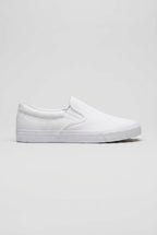 Repère | Men's Canvas Slip-On Sneakers Low-Top Elastic Gore Rubber-Sole Everyday Casual Shoes