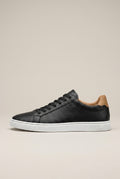 Bastion | Men's Leather Lace-Up Sneakers Low-Top Round-Toe Everyday Shoes