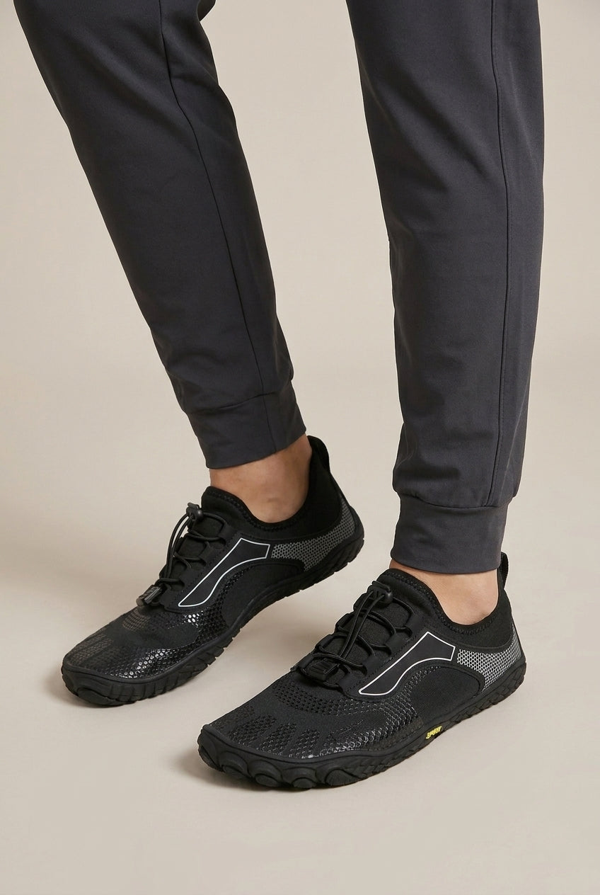 Racine | Men's Barefoot Five-Toe Shoes Mesh Wide-Toe Elastic-Lace Everyday Trainers