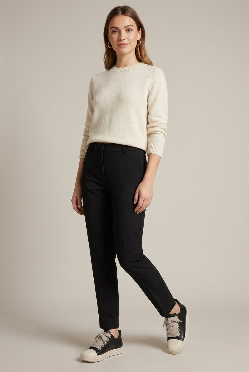 Séraphine | Women's Leather Platform Sneakers Low-Top Contrast Toe Cap