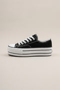 Constance | Women's Canvas Platform Sneakers Thick Sole Lace-Up