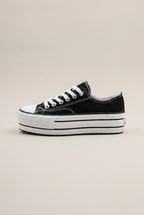 Constance | Women's Canvas Platform Sneakers Thick Sole Lace-Up