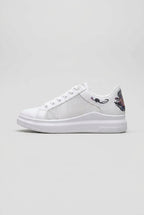 Ondine | Women's Embroidered Platform Sneakers Low-Top Lace-Up Shoes