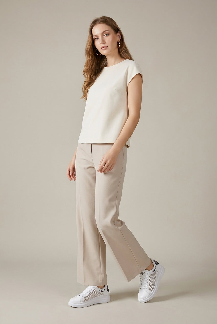 Ondine | Women's Embroidered Platform Sneakers Low-Top Lace-Up Shoes