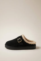 Aveline | Women’s Fleece-Lined Closed-Toe Suede House Slippers