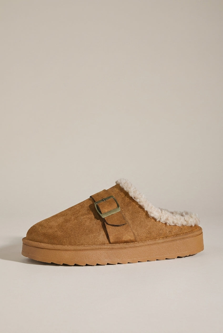 Aveline | Women’s Fleece-Lined Closed-Toe Suede House Slippers