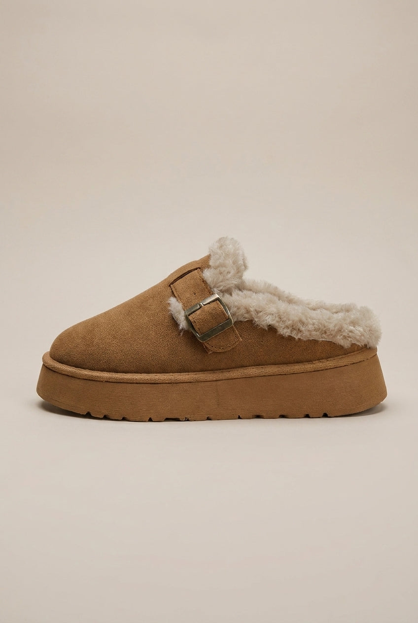 Constance | Women’s Plush-Lined Low Platform House Slippers
