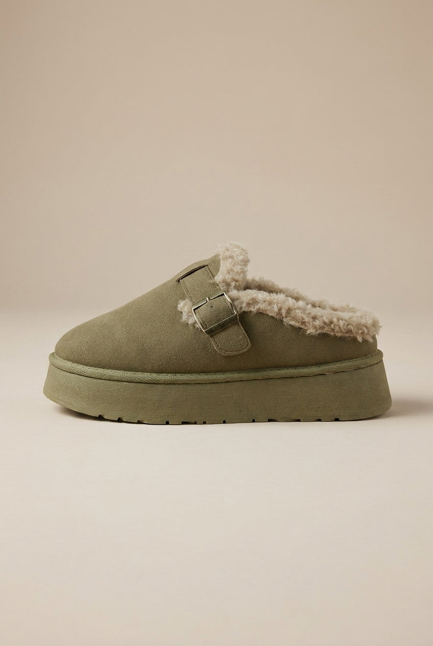 Constance | Women’s Plush-Lined Low Platform House Slippers
