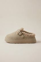 Constance | Women’s Plush-Lined Low Platform House Slippers