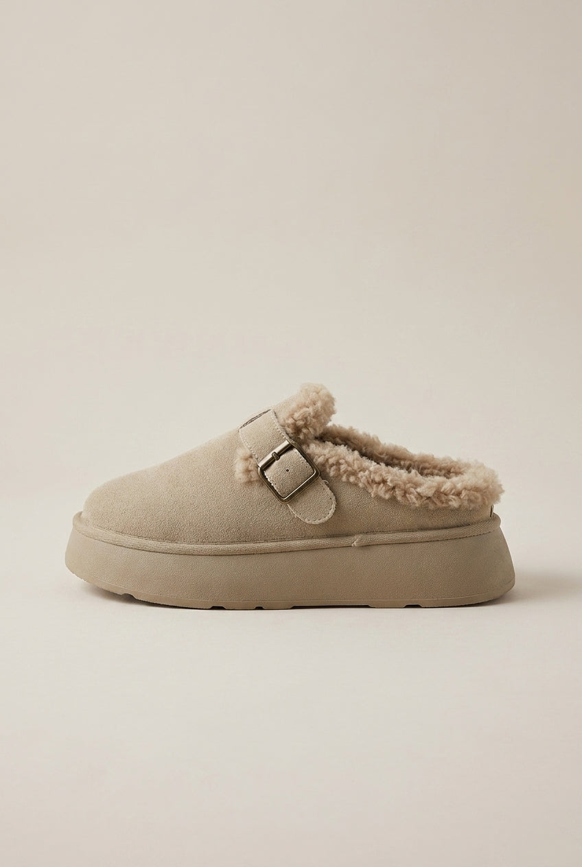 Constance | Women’s Plush-Lined Low Platform House Slippers