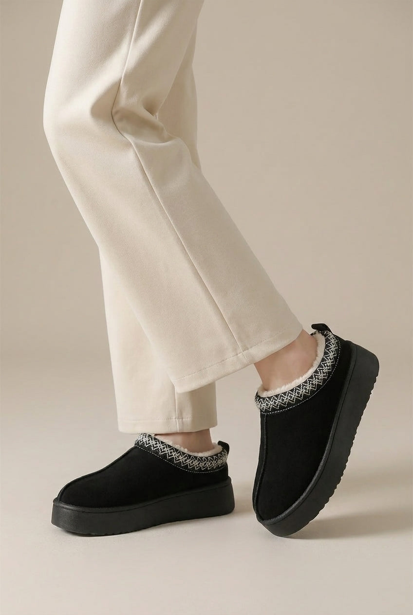 Aveline | Women's Fleece Lined Ankle Boots Plush Indoor House Boots