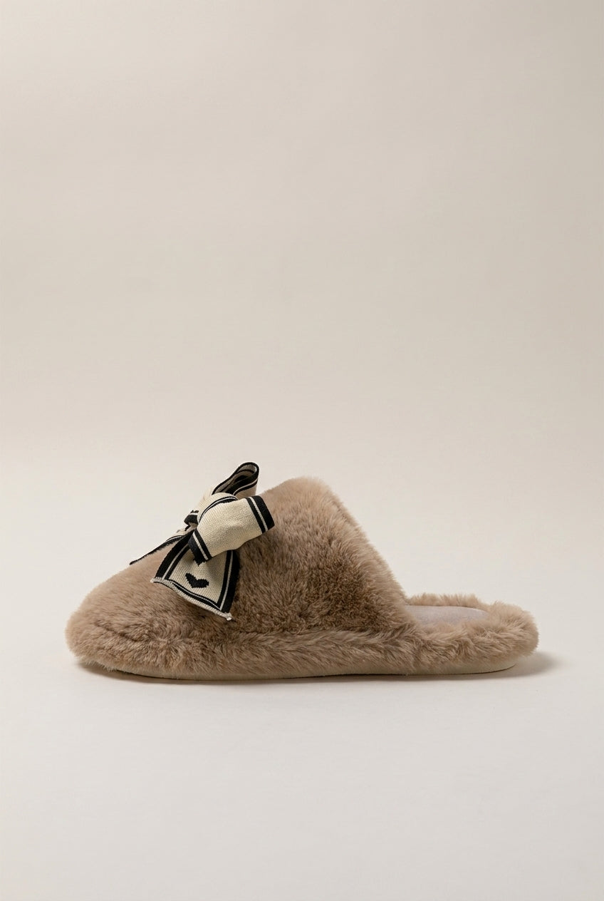 Reine | Women’s Plush Bow Warm Indoor House Slippers