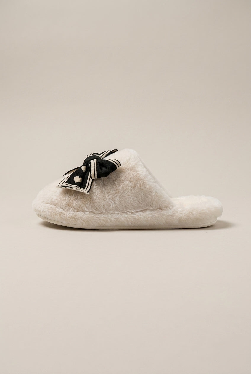 Reine | Women’s Plush Bow Warm Indoor House Slippers