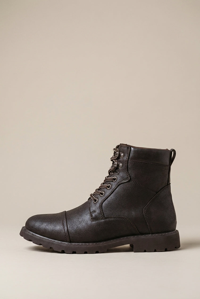 Bastion | Men's Round-Toe Warm-Lined Lace-Up Boots