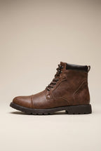 Bastion | Men's Round-Toe Warm-Lined Lace-Up Boots