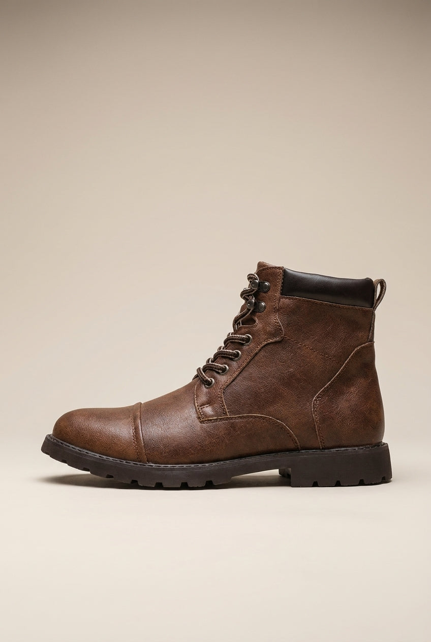 Bastion | Men's Round-Toe Warm-Lined Lace-Up Boots