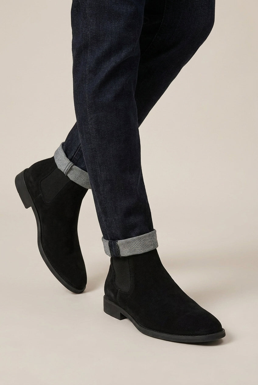 Bastion | Men's Leather Mid-Calf Pointed-Toe Boots