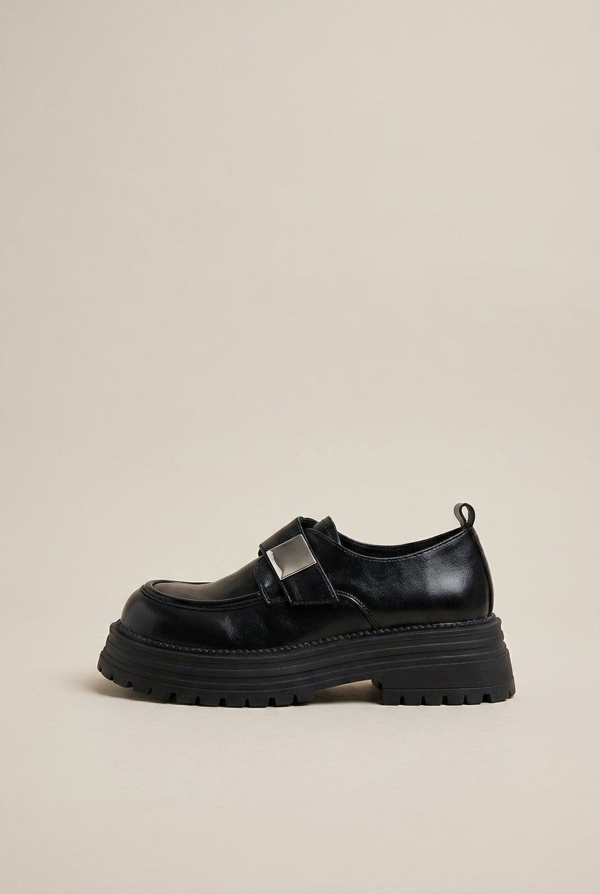 Margaux | Women's Platform Loafers Chunky Sole Block Heel Slip-On Shoes