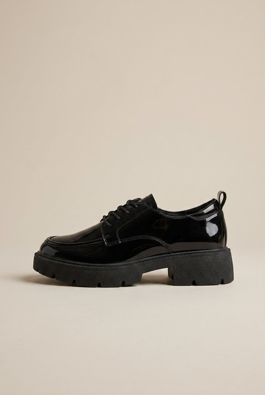 Constance | Women's Chunky Heel Loafers Round-Toe Slip-On Shoes