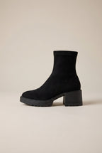 Ondine | Women's Heeled Ankle Boots Block Heel Cutout Zip-Up Boots