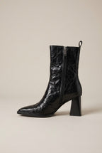 Reine | Women's Square Toe Boots Chunky Block Heel Ankle Boots