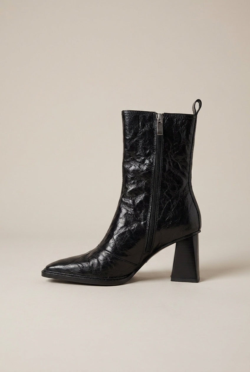 Reine | Women's Square Toe Boots Chunky Block Heel Ankle Boots