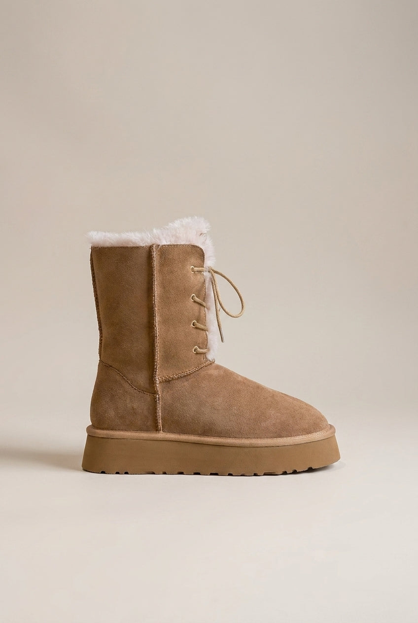 Constance | Women's Snow Boots Warm Suede Lugged Sole Winter Boots