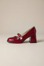 Reine | Women's Chunky Heel Mary Jane Pumps Round-Toe Block Heel Shoes