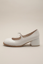 Ondine | Women's Bow Mary Jane Pumps Platform Mid-Heel Round-Toe Shoes