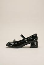 Margaux | Women's Mary Jane Pumps Chunky Low-Heel Round-Toe Strap Shoes