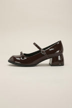 Margaux | Women's Mary Jane Pumps Chunky Low-Heel Round-Toe Strap Shoes