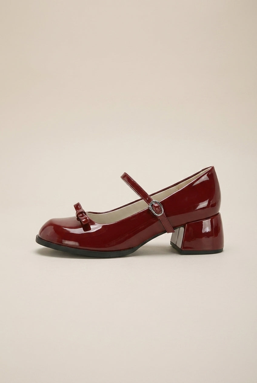 Margaux | Women's Mary Jane Pumps Chunky Low-Heel Round-Toe Strap Shoes