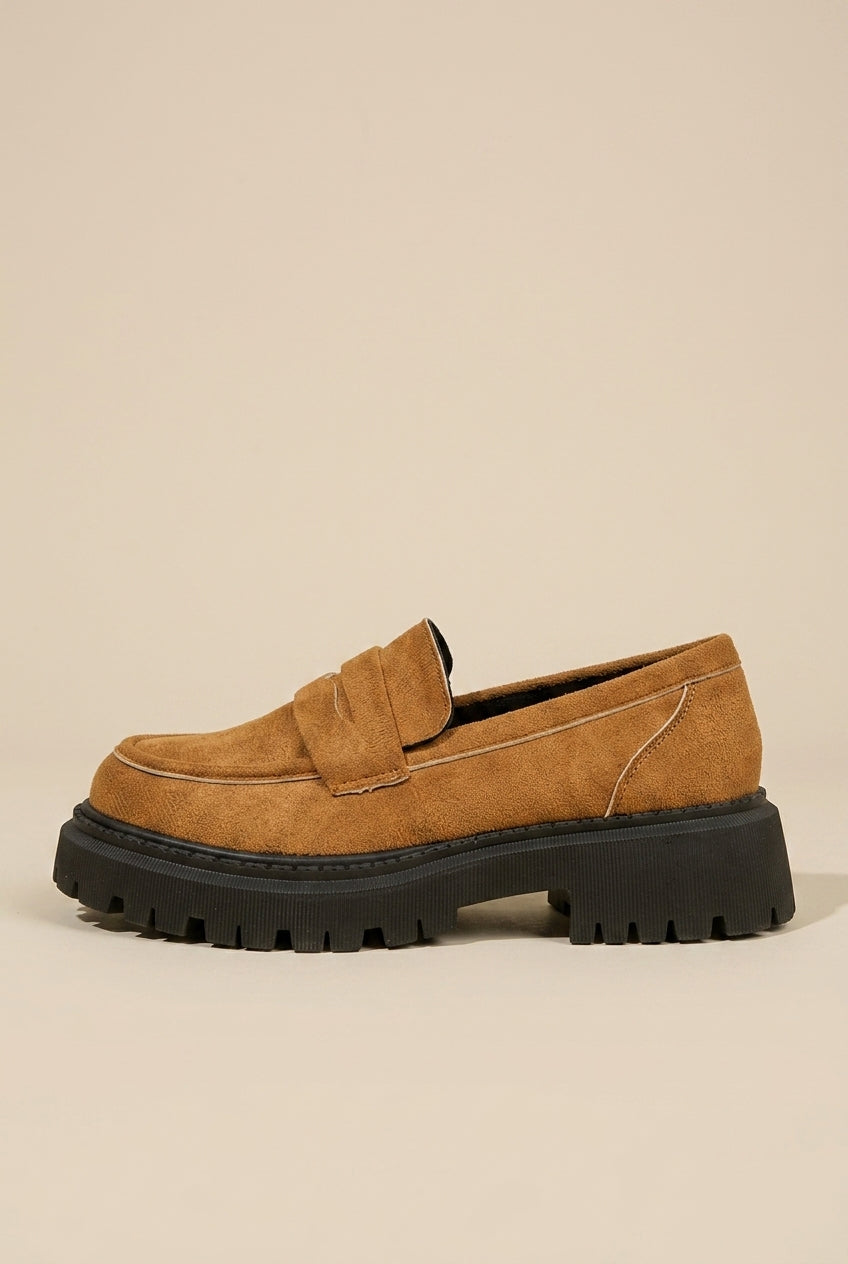 Séraphine | Women's Patent Platform Slip-On Round-Toe Casual Shoes