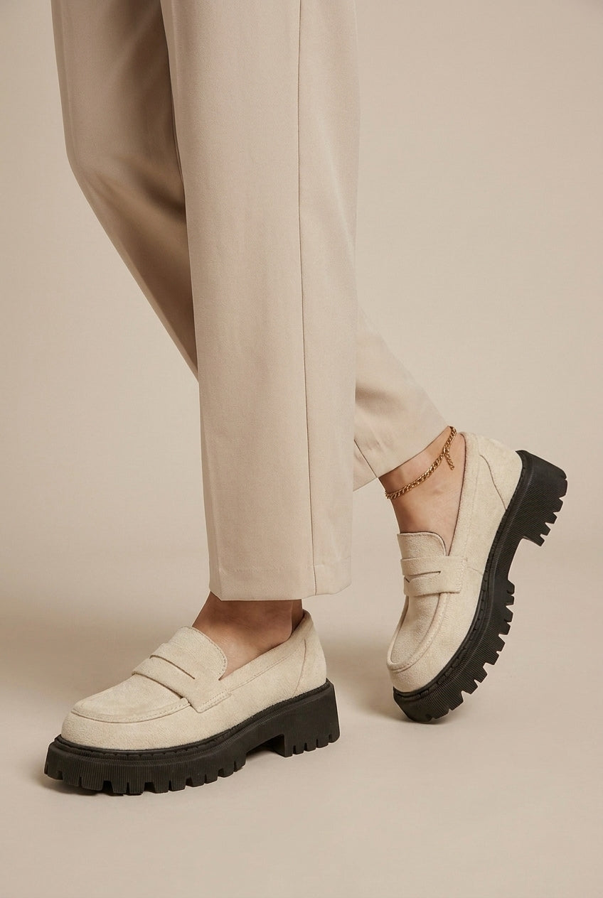 Séraphine | Women's Patent Platform Slip-On Round-Toe Casual Shoes