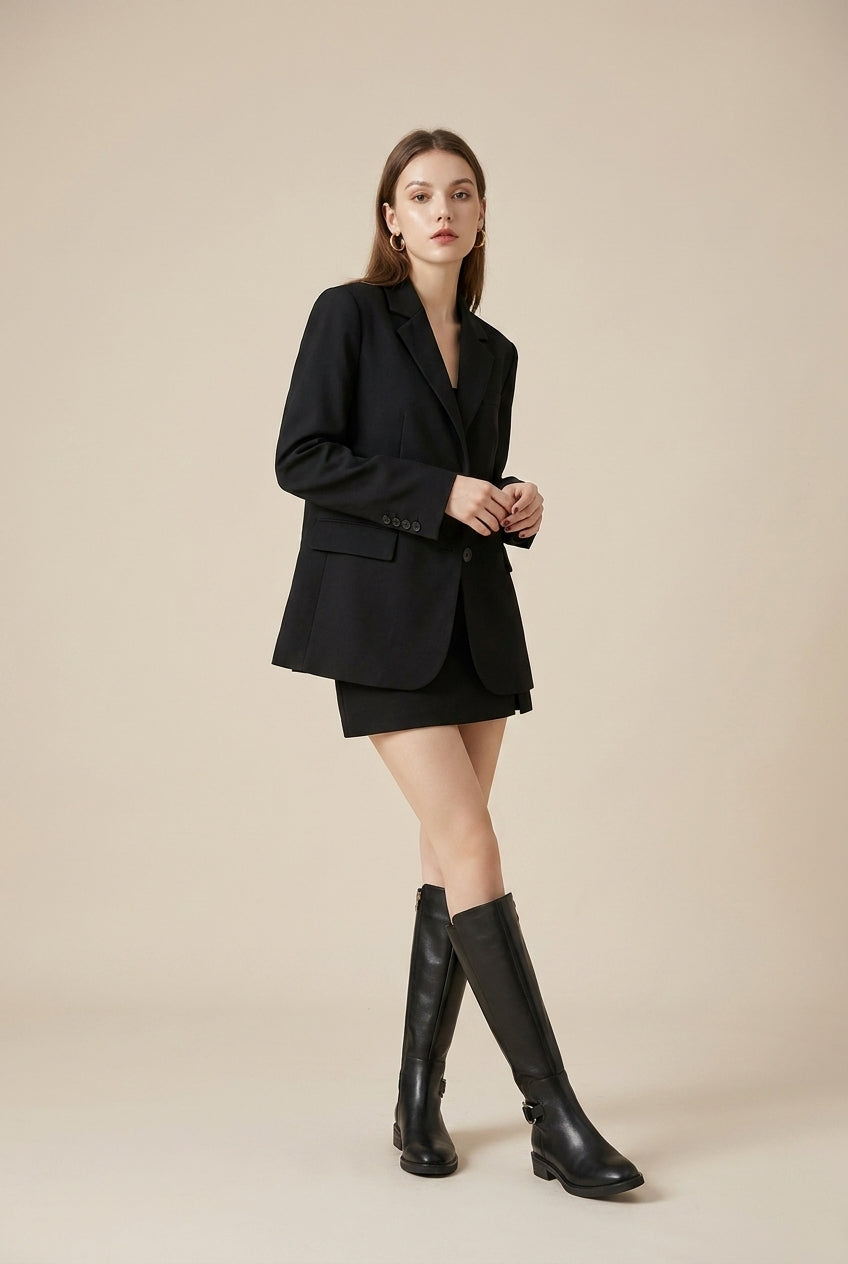 Margaux | Women's Round-Toe Block Heel Side-Zip Riding Boots