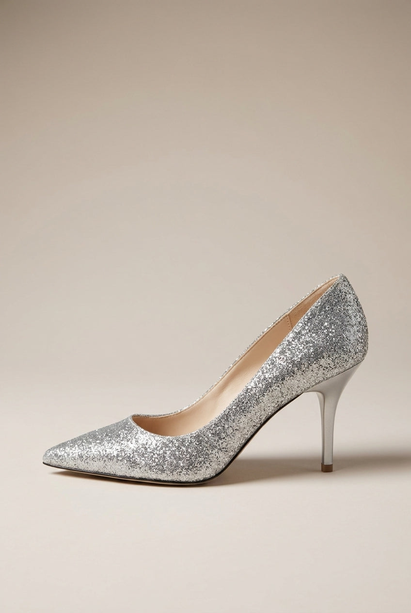 Margaux | Women's High Heel Court Shoes Closed Toe Slip-On Pumps